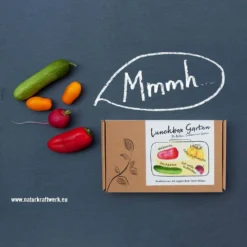 Mini-Gemüse' Saatgut: Balkonpaprika, Snackgurken, Obsttomaten, Radieschen -Zimmer & Garten Verkäufe 0710102936 Lunchbox Garten mit Minigemuese 2 87439